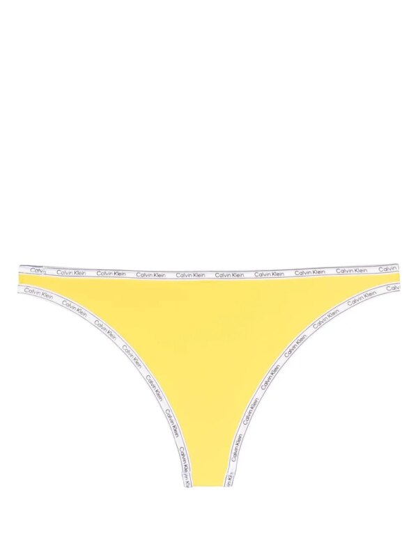 Calvin Klein Bikinislip met logoprint - Geel
