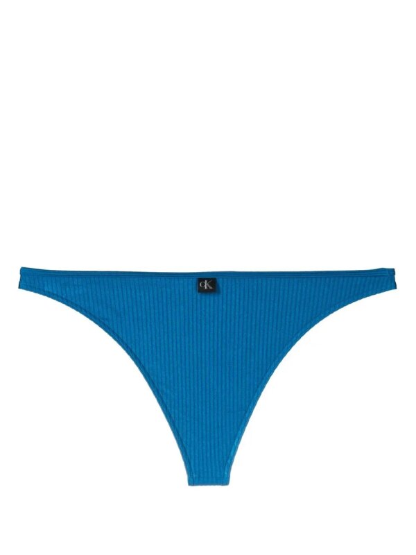 Calvin Klein Bikinislip met geribbeld detail - Blauw