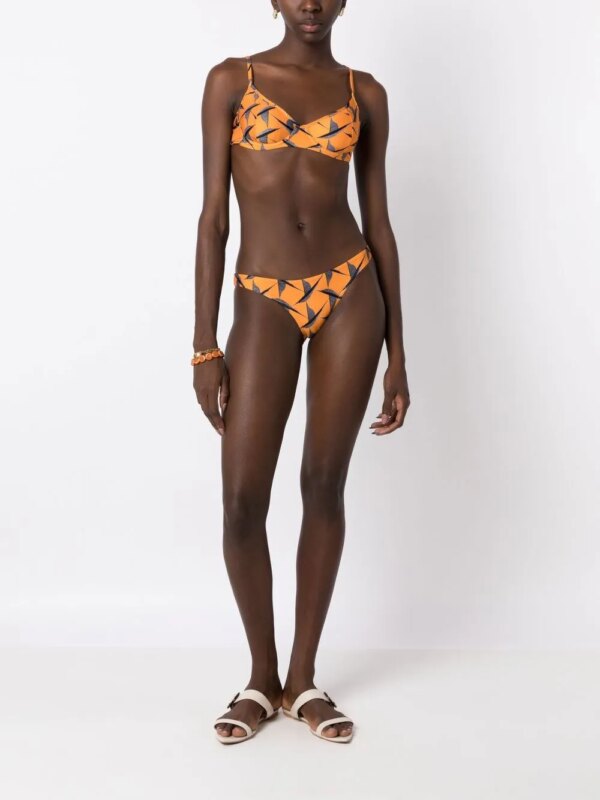 Lygia & Nanny Bikinislip met print - Oranje
