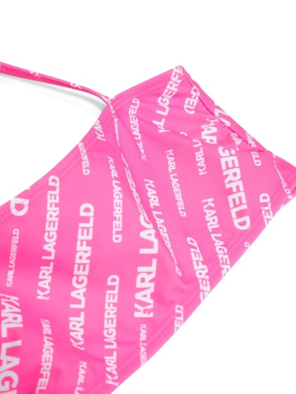 Karl Lagerfeld Kids Bikini met logoprint - Roze