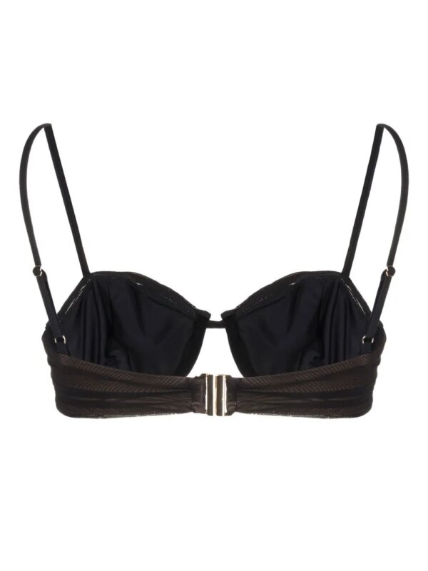 Self-Portrait Bikinitop met mesh - Bruin