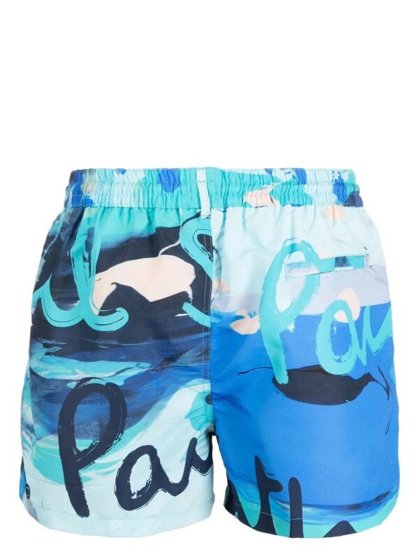 Paul Smith Zwembroek met logoprint - Blauw