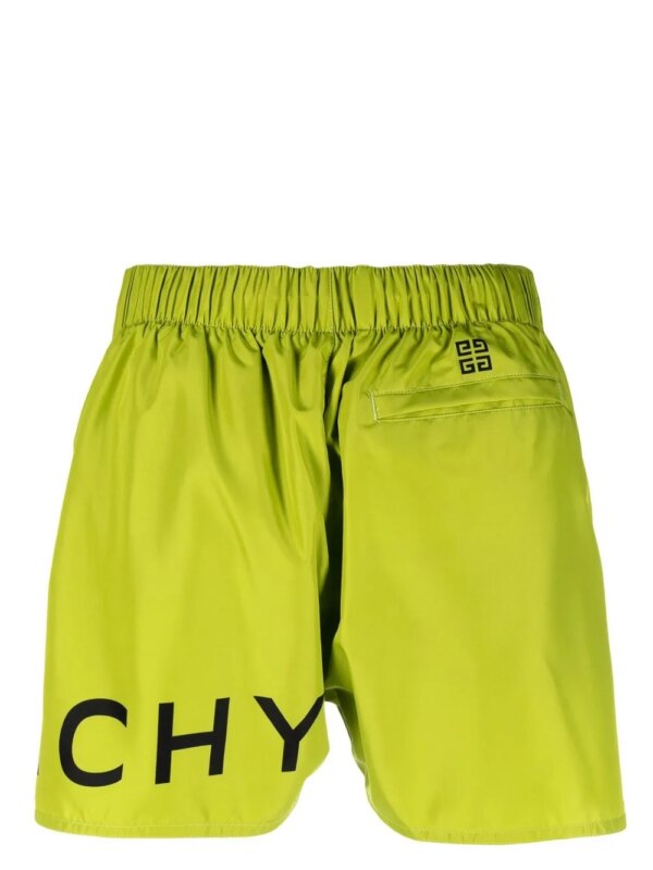 Givenchy Zwembroek met logoprint - Groen