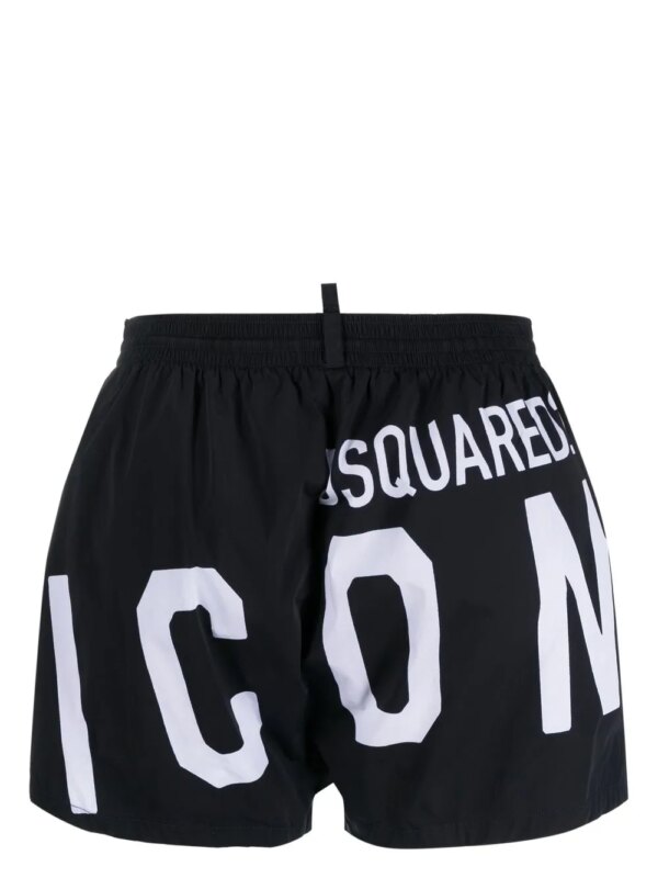 DSQUARED2 Zwembroek met logoprint - Zwart