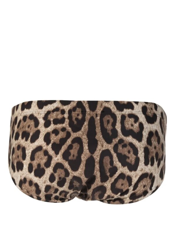 Dolce & Gabbana Zwembroek met luipaardprint - Bruin