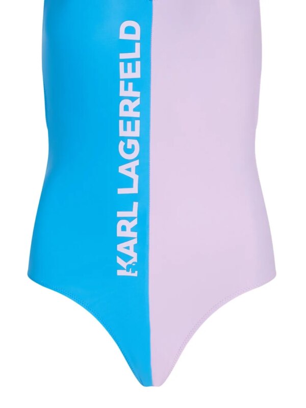 Karl Lagerfeld Badpak met logoprint - Blauw
