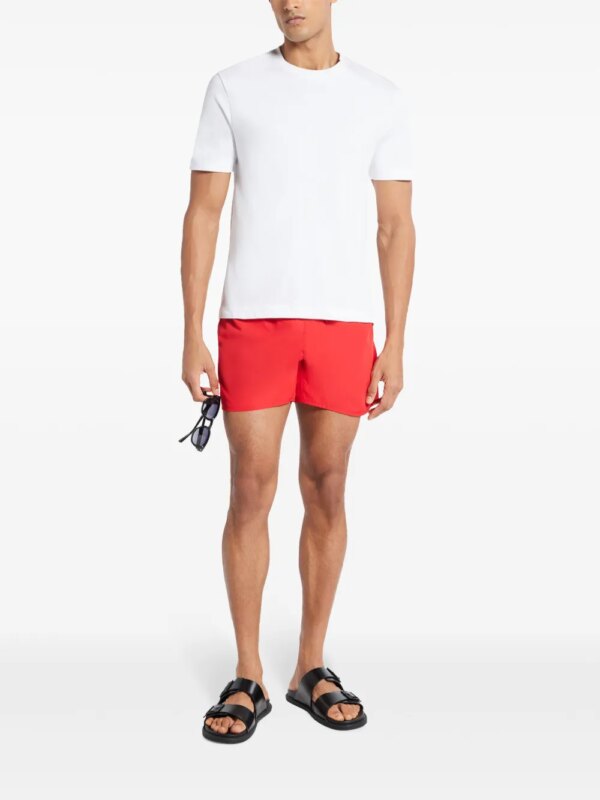 Lacoste Zwembroek met geborduurd logo - Rood