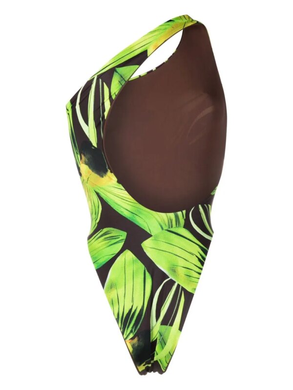 Louisa Ballou Badpak met bloemenprint - Groen