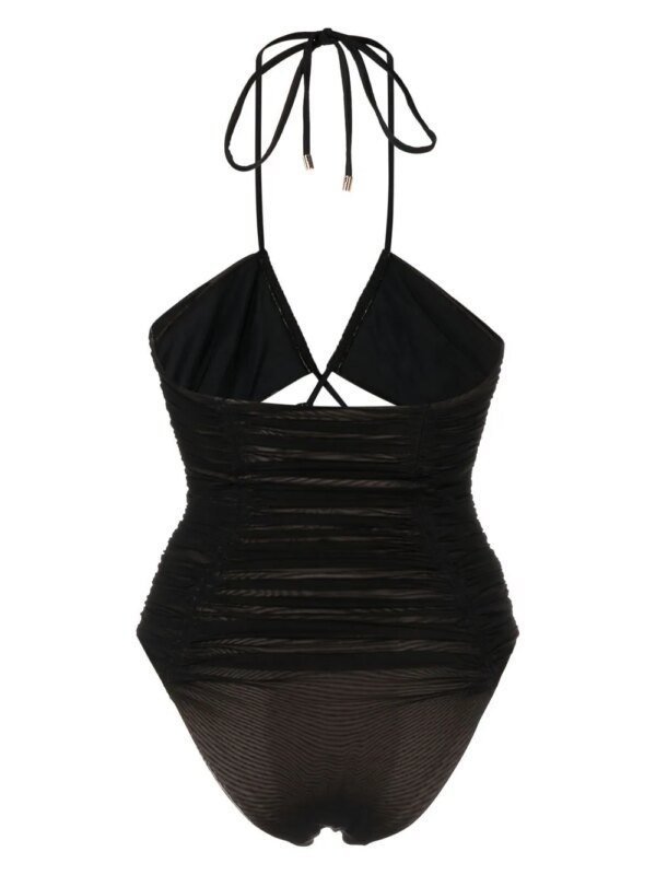 Self-Portrait Uitgesneden badpak - Zwart