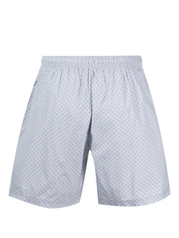 Alexander McQueen Zwembroek met doodskopprint - Blauw