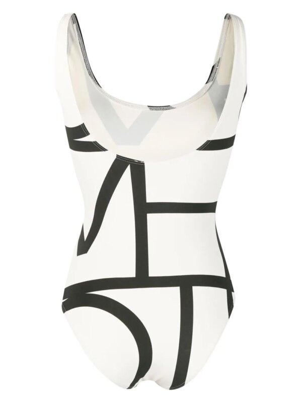 TOTEME Badpak met monogramprint - Wit