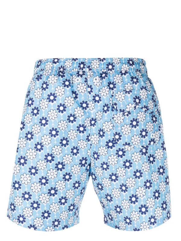 Reina Olga Zwembroek met bloemenprint - Blauw