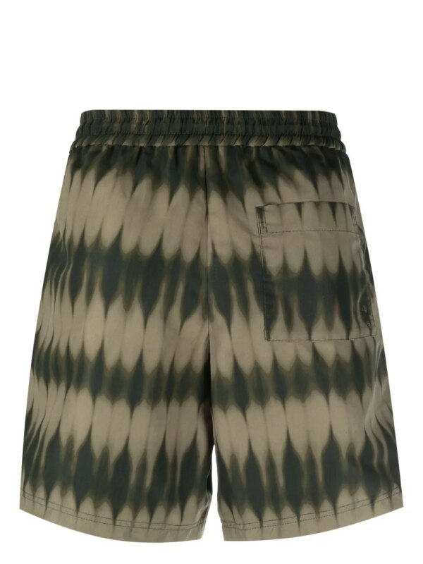 A.P.C. Zwembroek met tie-dye print - Groen