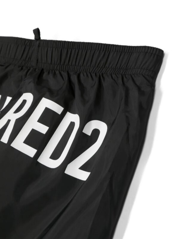 DSQUARED2 KIDS Zwembroek met logoprint - Zwart