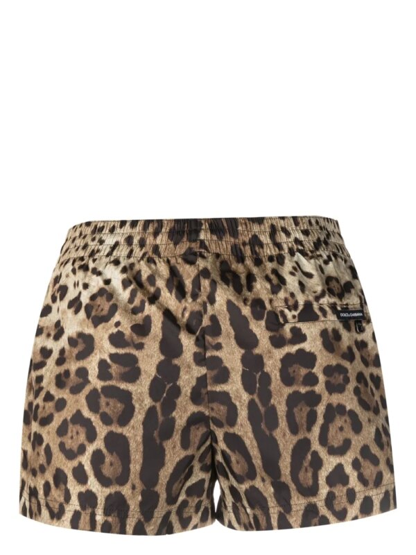 Dolce & Gabbana Shorts met luipaardprint - Zwart