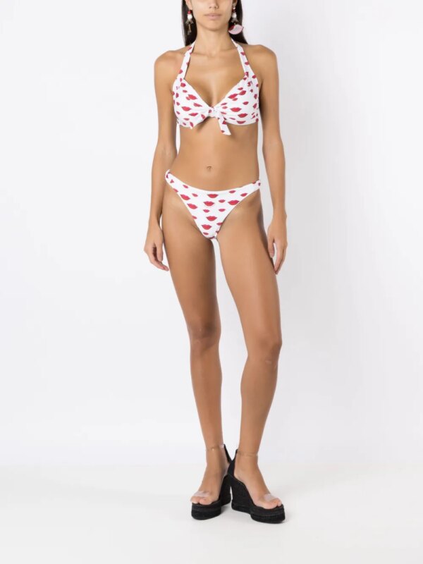 Amir Slama Bikini met all-over print - Wit