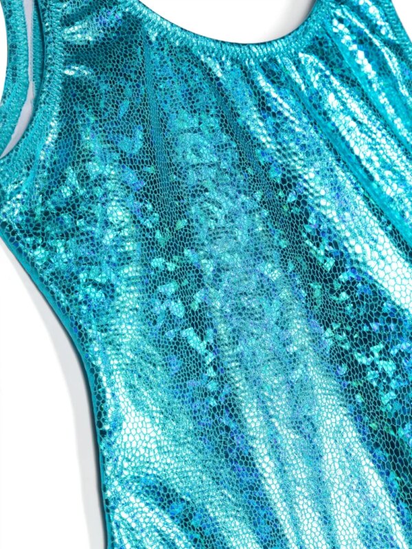 Andorine Badpak met metallic afwerking - Groen