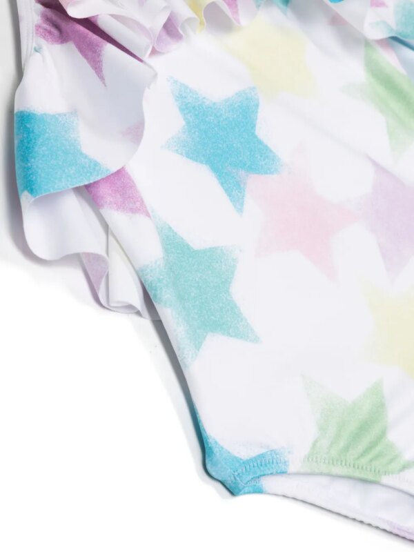 Andorine Badpak met sterprint - Wit