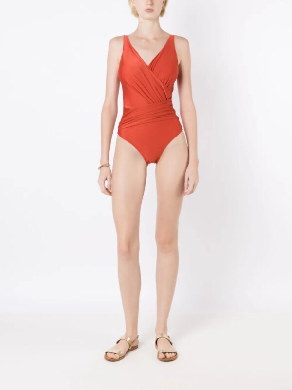 Lygia & Nanny Gedrapeerde badpak - Oranje