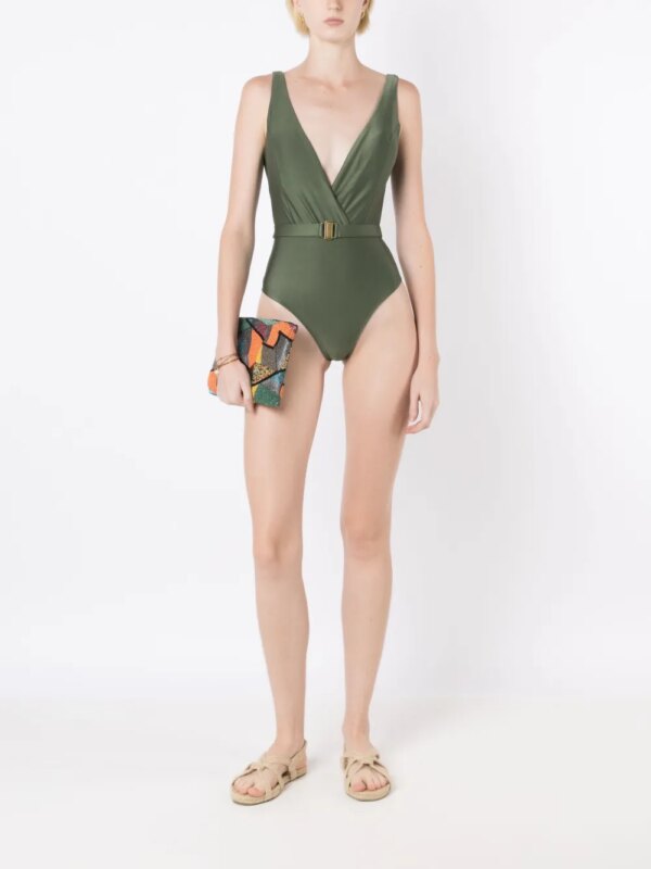 Lygia & Nanny Badpak met V-hals - Groen