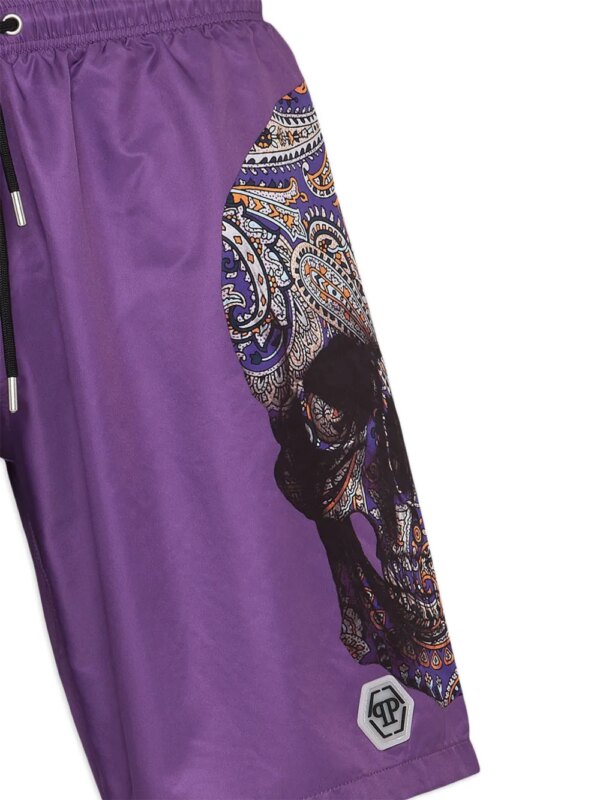 Philipp Plein Zwembroek met trekkoord - Paars