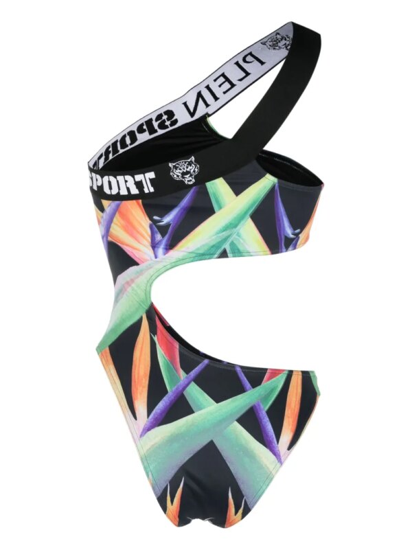 Plein Sport Asymmetrisch badpak - Zwart