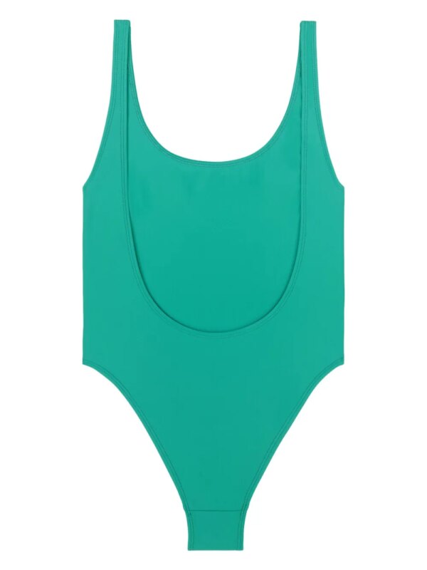 Sporty & Rich Badpak met logoprint - Groen