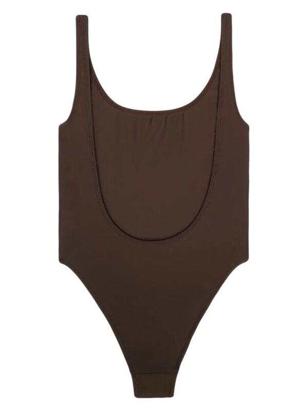 Sporty & Rich Badpak met logoprint - Bruin