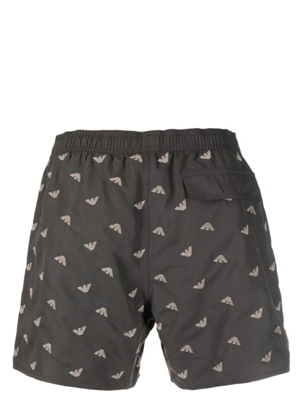 Emporio Armani Zwembroek met logoprint - Grijs