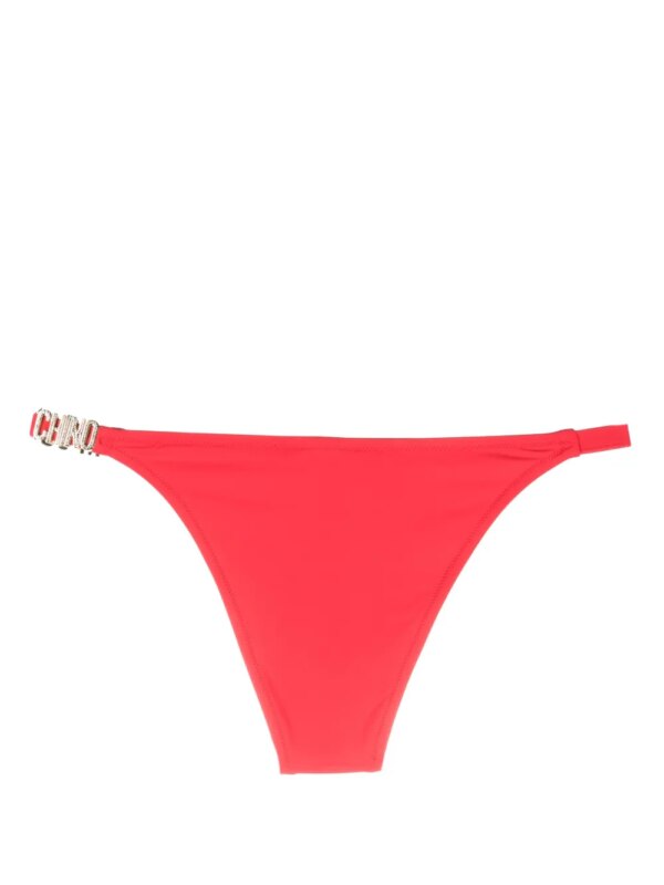 Moschino Bikinislip met logoplakkaat - Rood