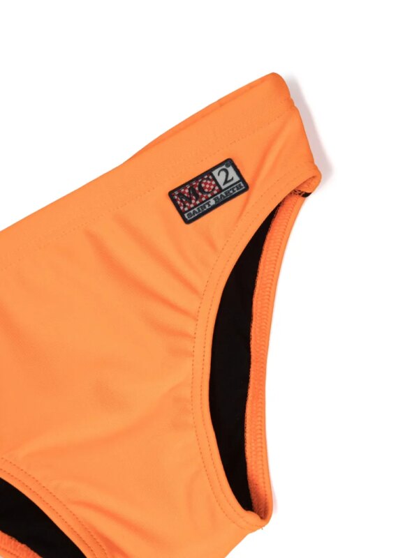 MC2 Saint Barth Kids Zwembroek met logopatch - Oranje