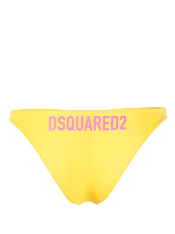 DSQUARED2 Bikinislip met logoprint - Geel