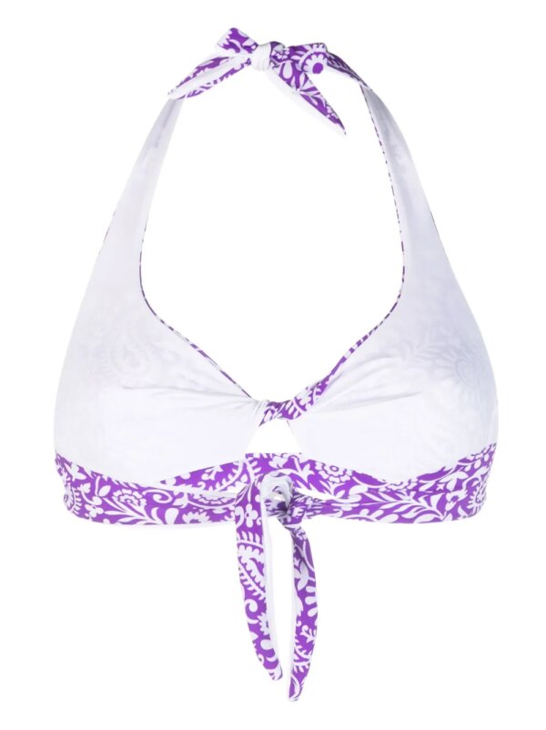 MC2 Saint Barth Bikinitop met paisley-print - Paars