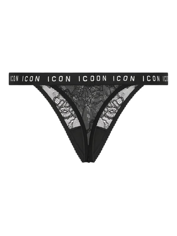 DSQUARED2 Slip met kant - Zwart