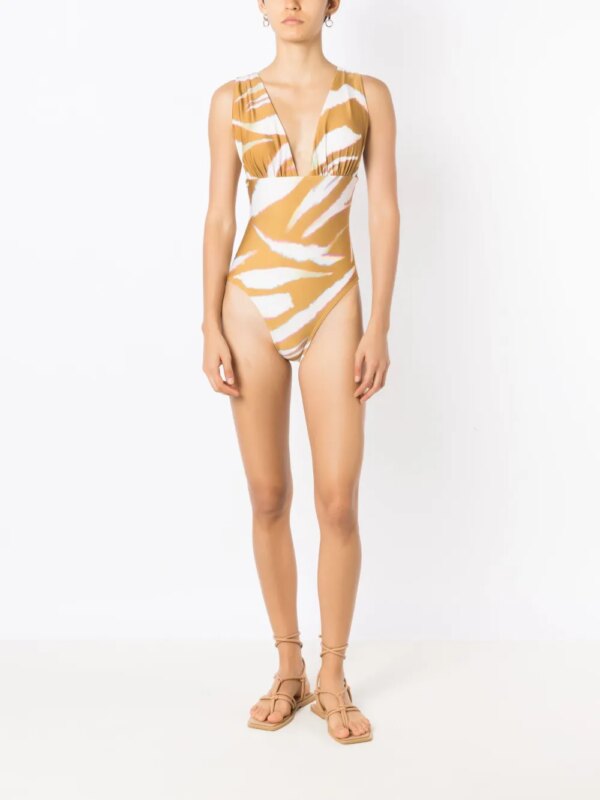 Lenny Niemeyer Badpak met V-hals - Beige