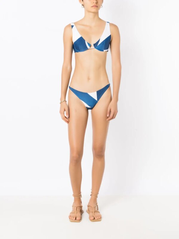 Lenny Niemeyer Fijngeribbelde bikinitop - Blauw