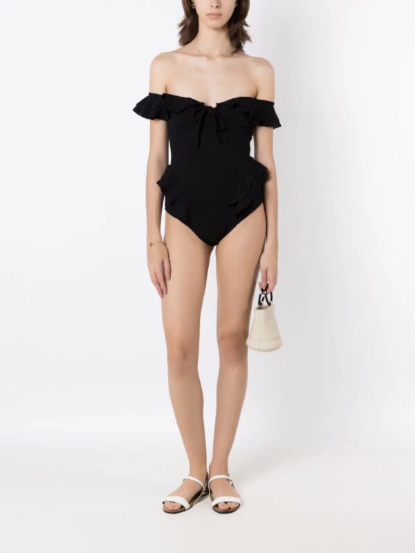 Clube Bossa Off-shoulder badpak - Zwart