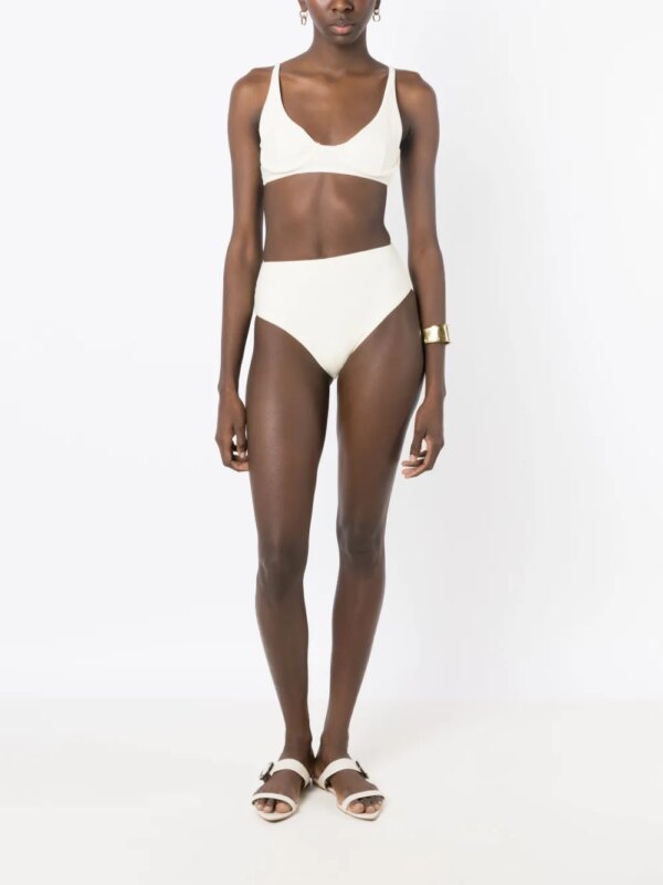 Lenny Niemeyer Fijngeribbelde bikinitop - Wit