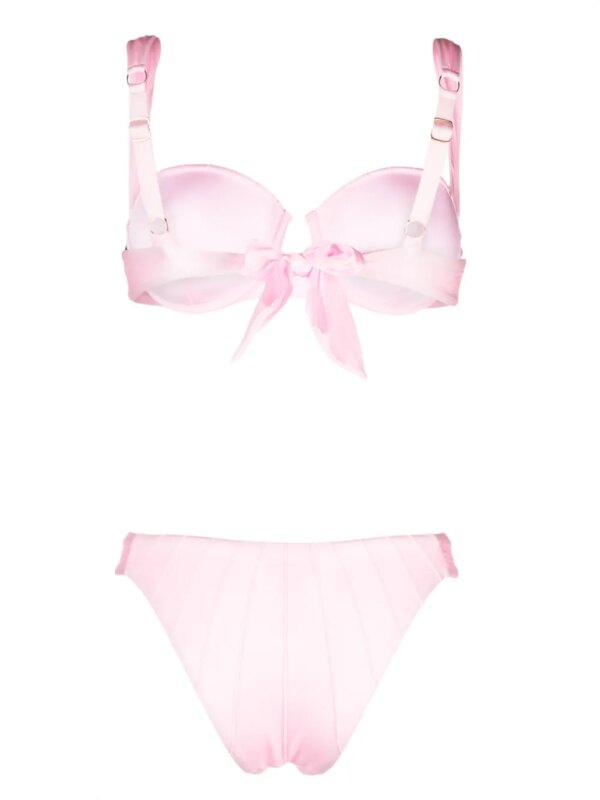 Noire Swimwear Bikini met gestrikte zijkanten - Roze