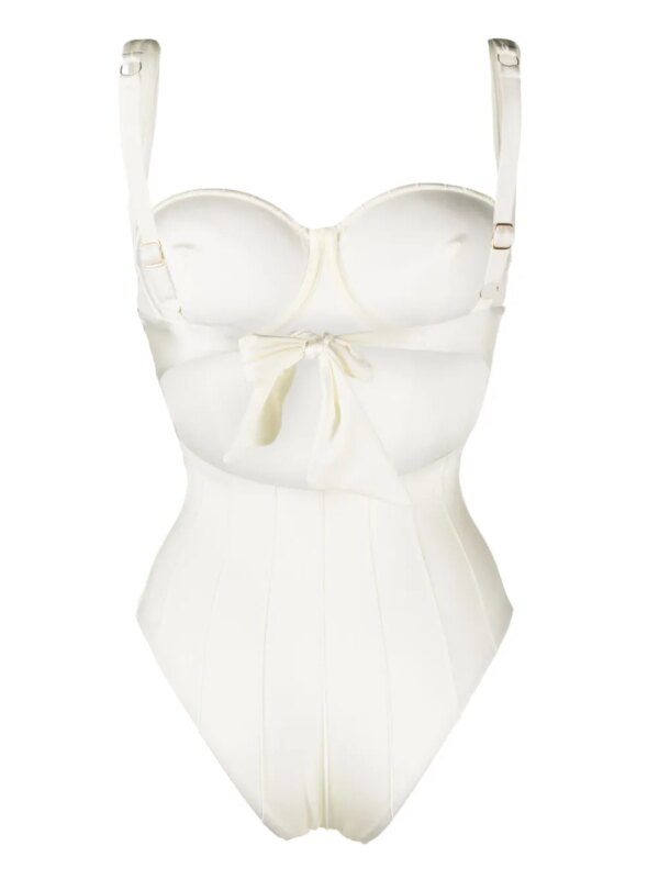 Noire Swimwear Badpak met balconette - Beige