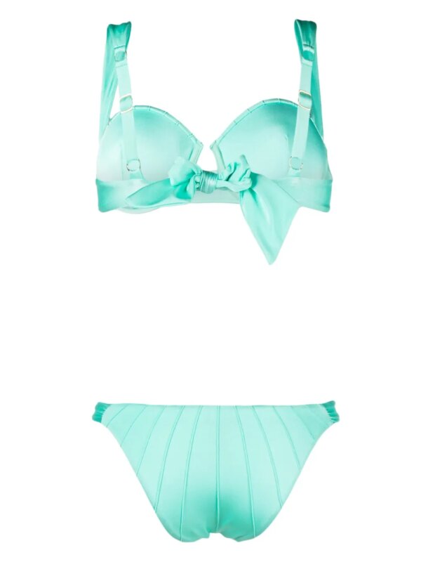 Noire Swimwear Bikini met gestrikte zijkanten - Blauw
