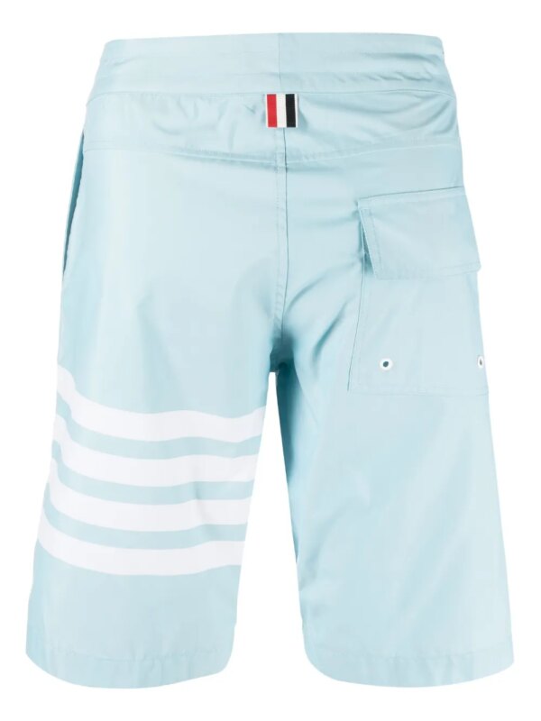 Thom Browne Shorts met vier strepen - Blauw