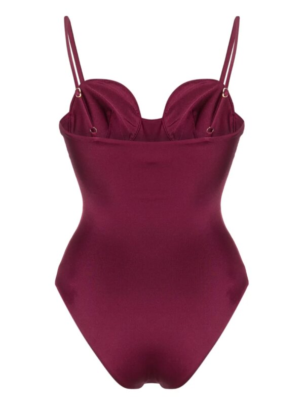 Noire Swimwear Badpak met tonaal stiksel - Roze