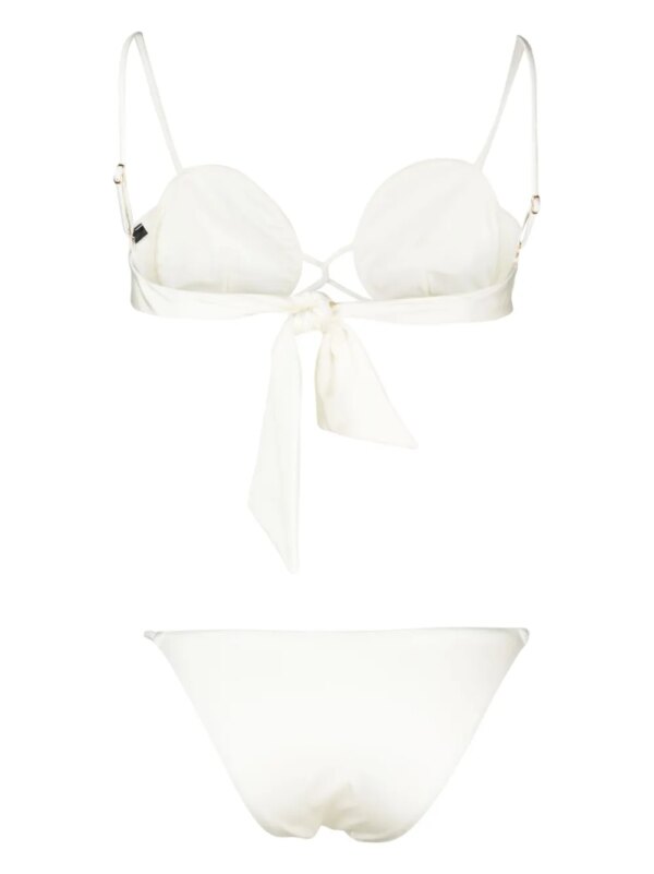 Noire Swimwear Bikini met tonaal stiksel - Wit