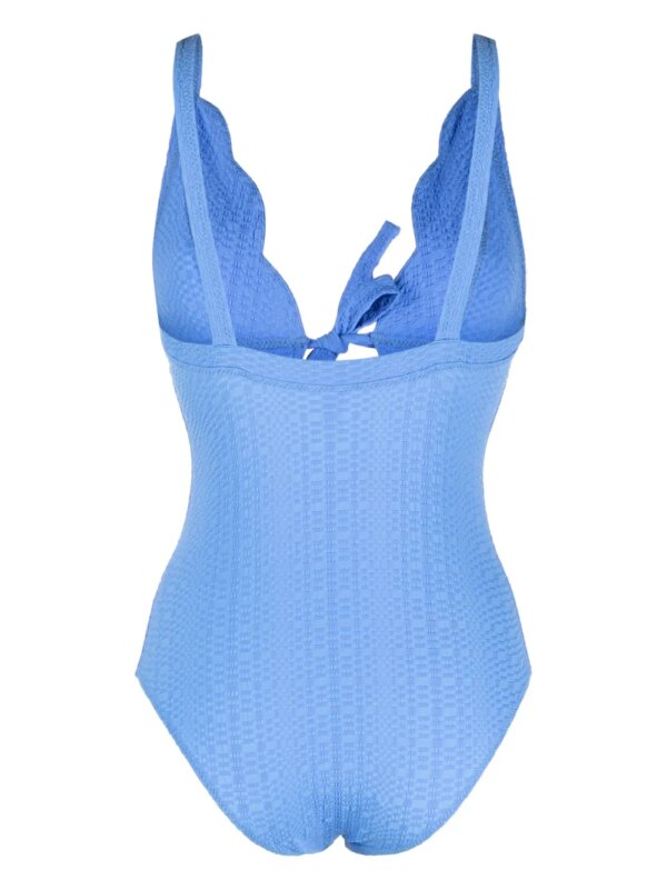 Lisa Marie Fernandez Badpak met strikdetail - Blauw