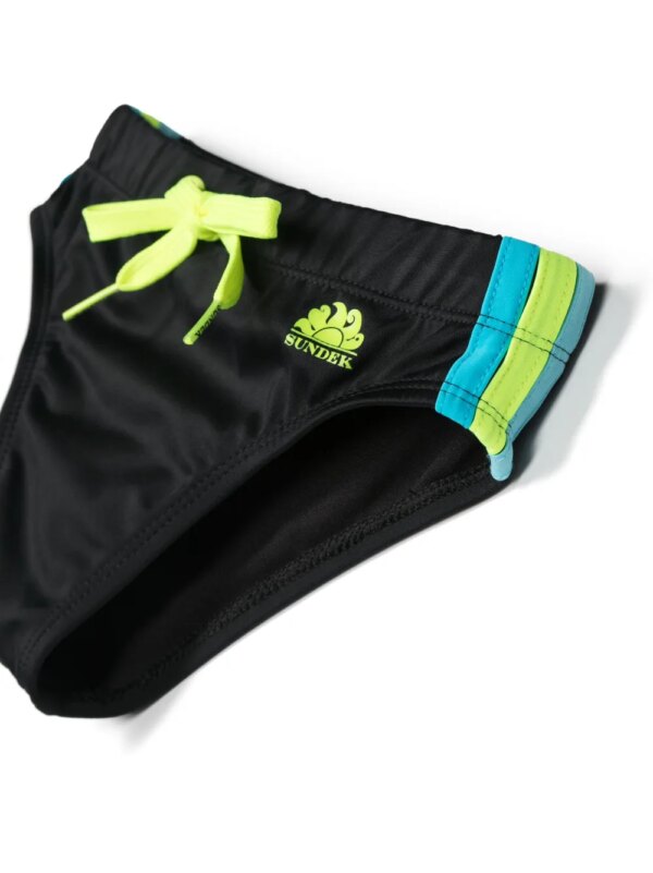 Sundek Zwembroek met logoprint - Zwart