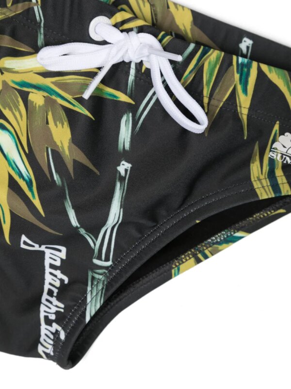 Sundek Zwembroek met logoprint - Groen