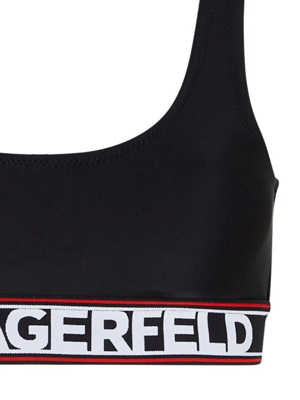 Karl Lagerfeld Bikinitop met logoband - Zwart