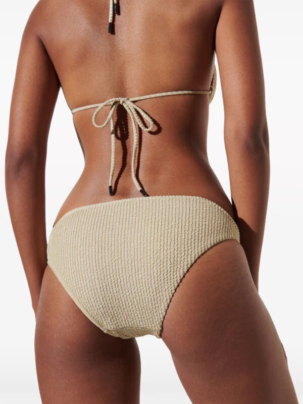 Karl Lagerfeld Lurex bikinislip met bedel - Beige