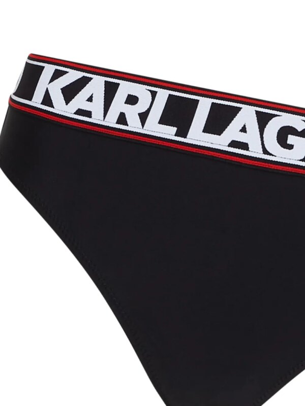 Karl Lagerfeld Bikinislip met logoband - Zwart